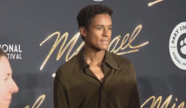 Jaafar Jackson, members of Jackson 5 appear at special screening of "Michael" in Gary, Indiana