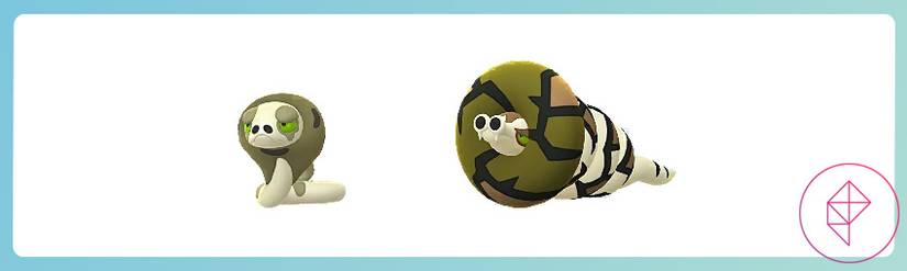 Silicobra and Sandaconda as they appear in Pokémon Go