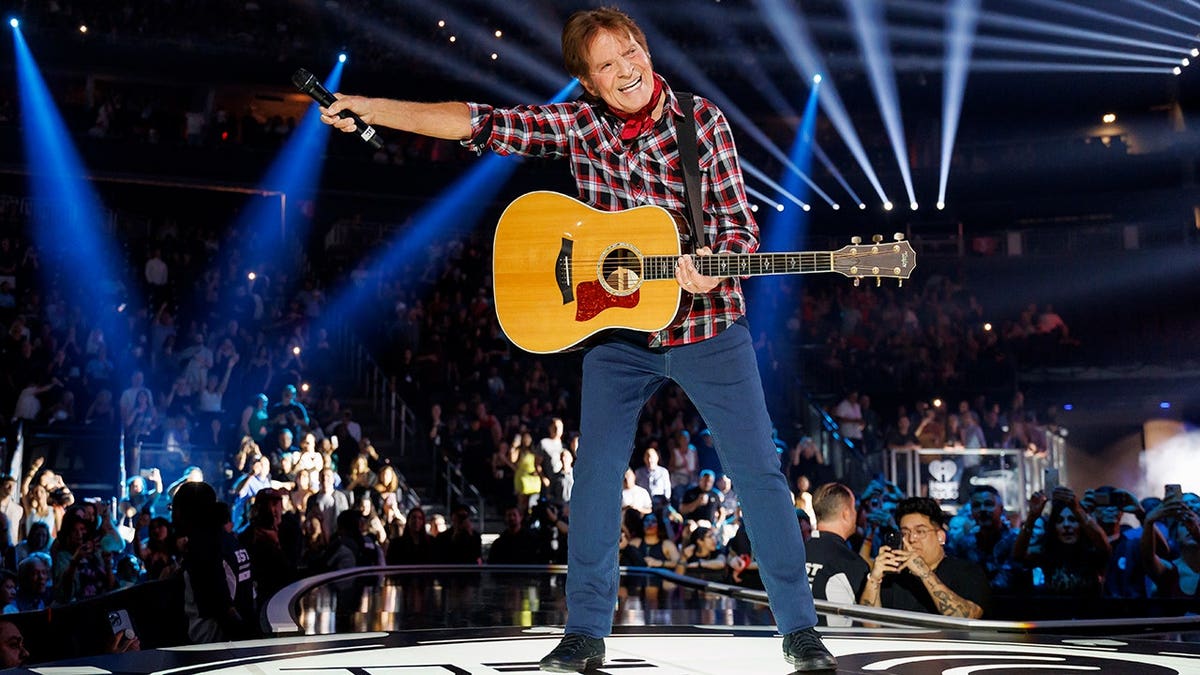John Fogerty on stage at the iHeartRadio Music Festival in Las Vegas in September 2025.