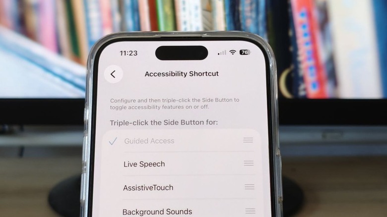 Using iPhone power button for Guided Access