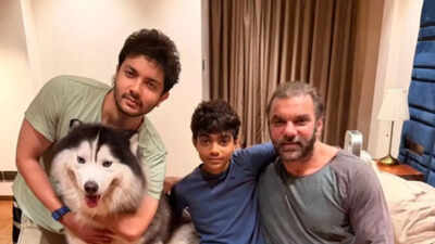 Sohail Khan posts cozy family frame with sons and pet Husky; Calls it 'My immediate lovable family'
