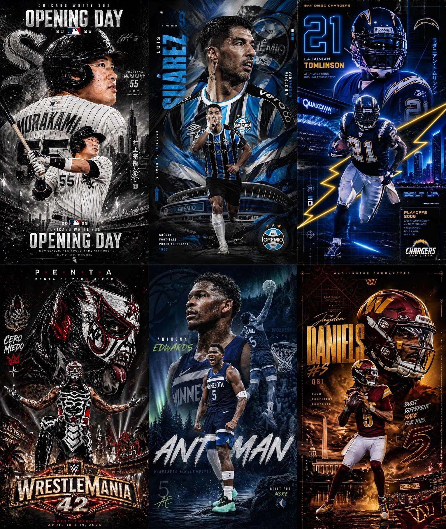 AI Generated sports posters