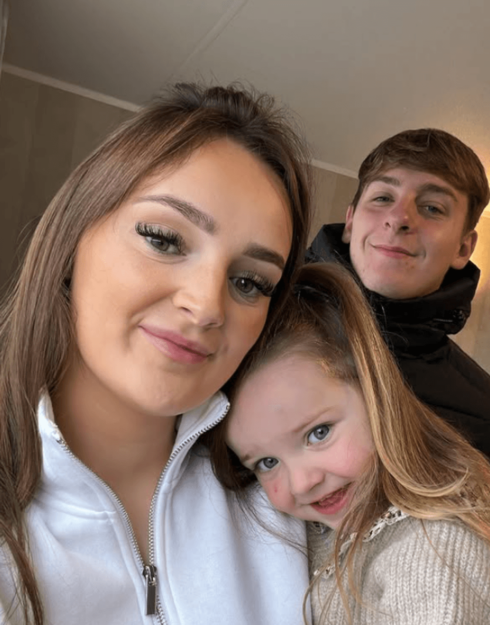 Millie Radford, Harley Passmore and daughter Ophelia