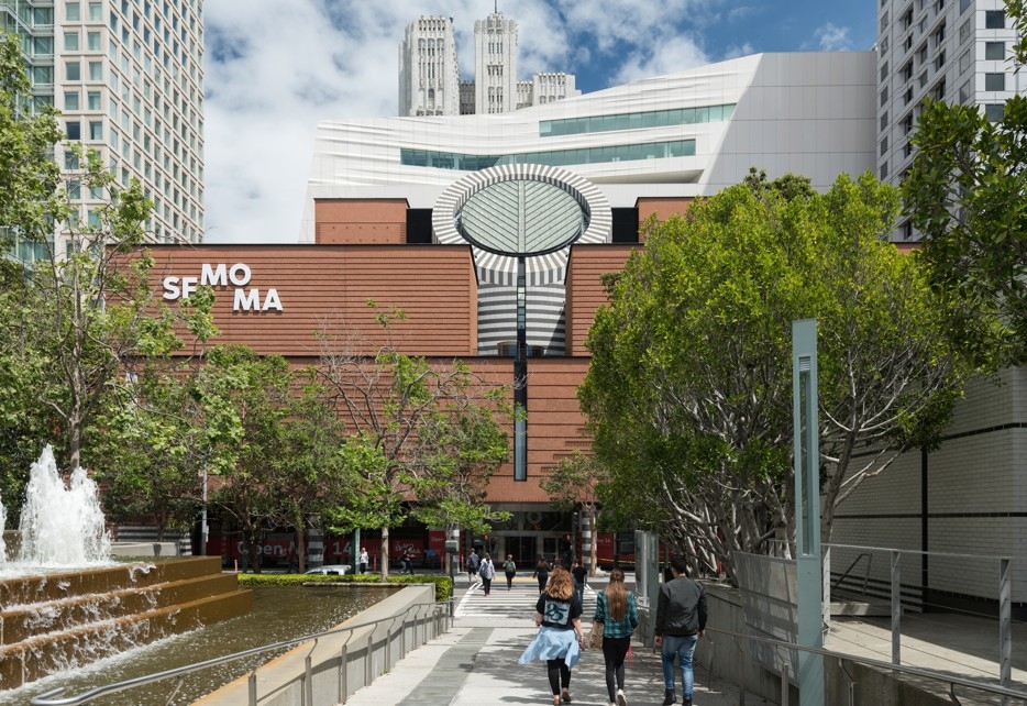 SFMOMA view from Yerba Buena Gardens (Courtesy of the museum, Jon McNeal Snohetta)