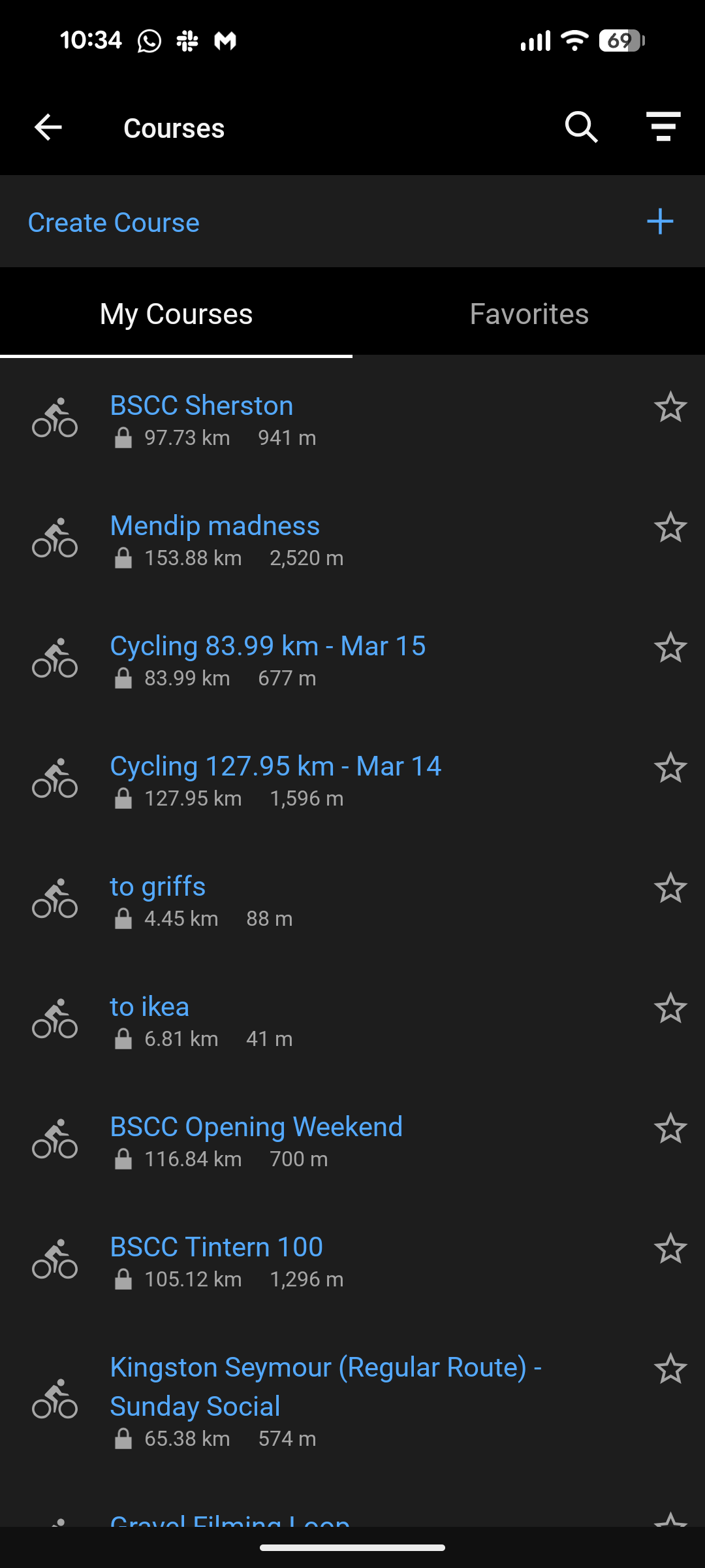 Screenshots of a sports app