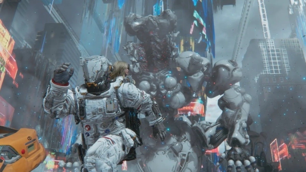 Screenshot from the sci-fi video game "Pragmata"