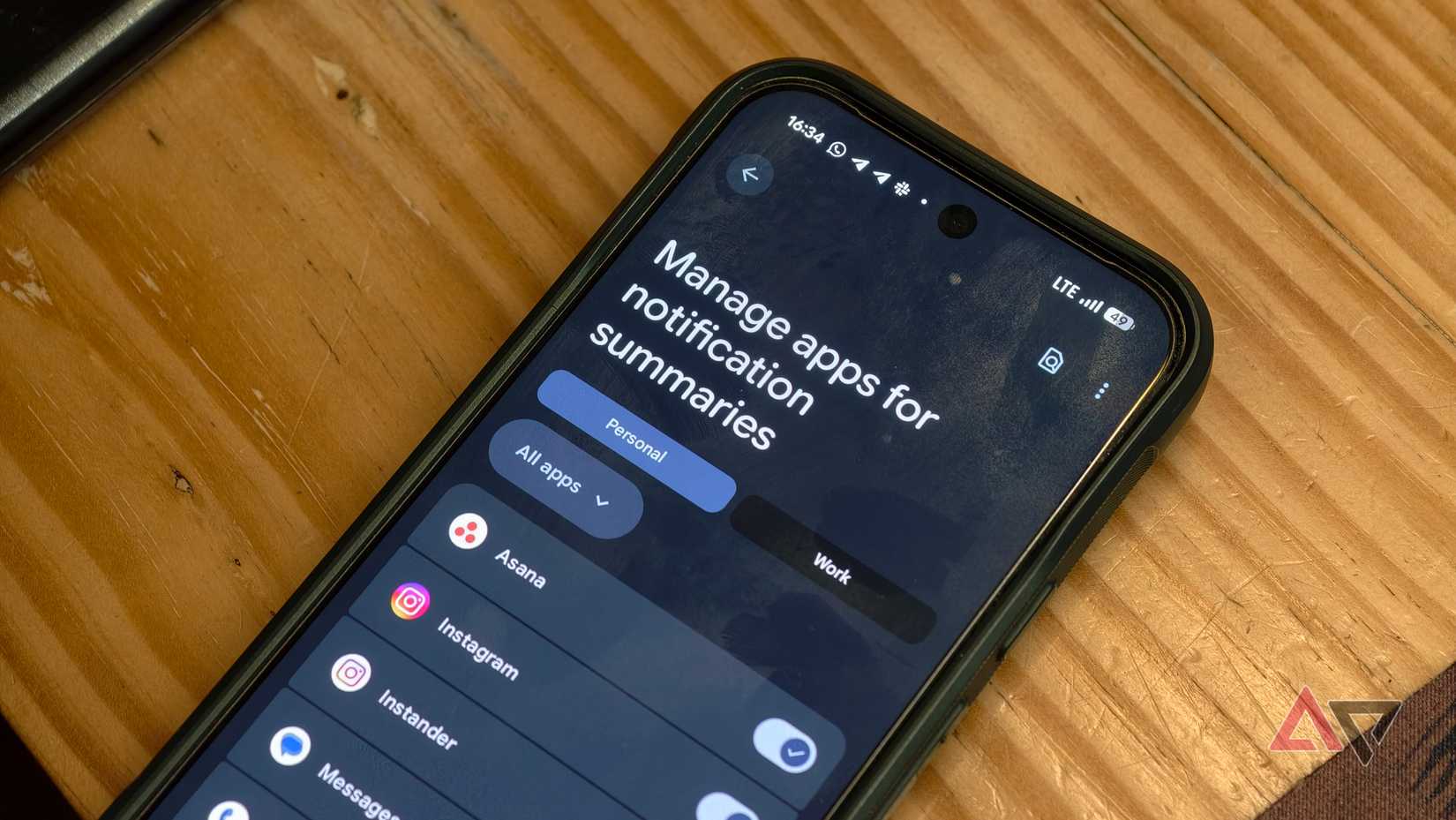 Pixel Notification Summaries manage apps for notification summaries