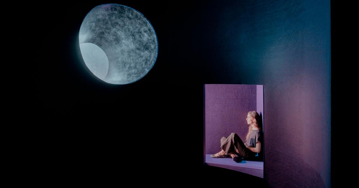 light and sound transform tubular office into an immersive relax room