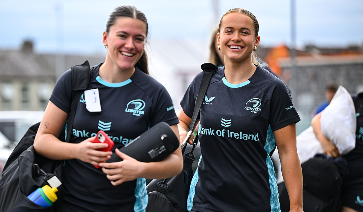 Leinster players Robyn O'Connor, right, and Jade Gaffney. Pic: Sportsfile