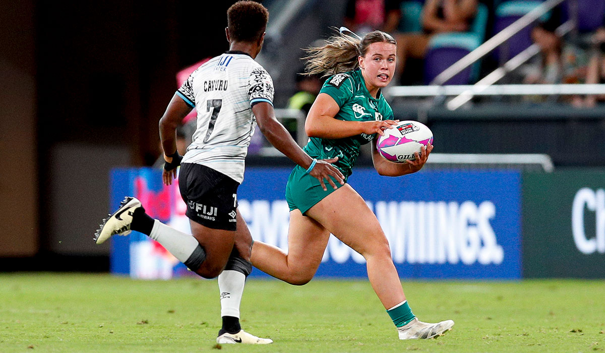 Ireland’s Robyn O’Connor playing Sevens in Hong Kong. Pic: INPHO/Joe Hamby