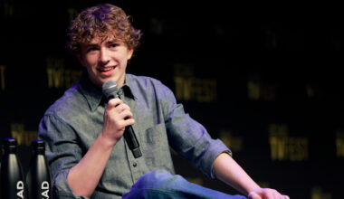 Walker Scobell speaks onstage for 'Percy Jackson And The Olympians' during the 13th SCAD TVfest on February 07, 2025 in Atlanta, Georgia.
