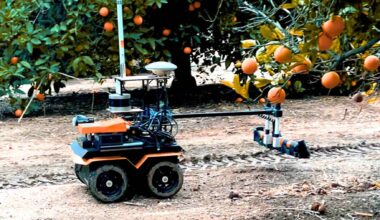 Ground robot maps soil moisture in a California citrus orchard to guide precision irrigation tree by tree