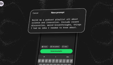 screenshot of Spotify's new update of Prompted Playlists