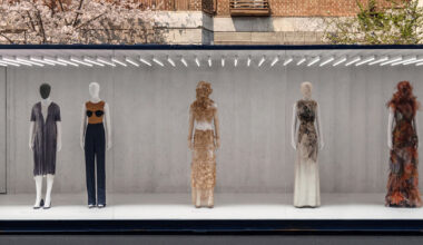 shipping containers frame maison margiela's shanghai exhibition by OMA