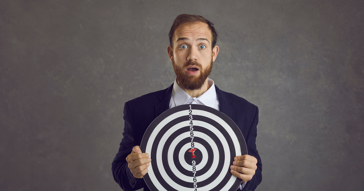 Man with target on chest