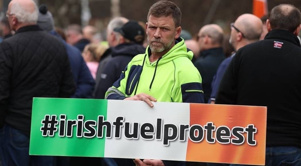 Who is funding the fuel protest's online campaign?