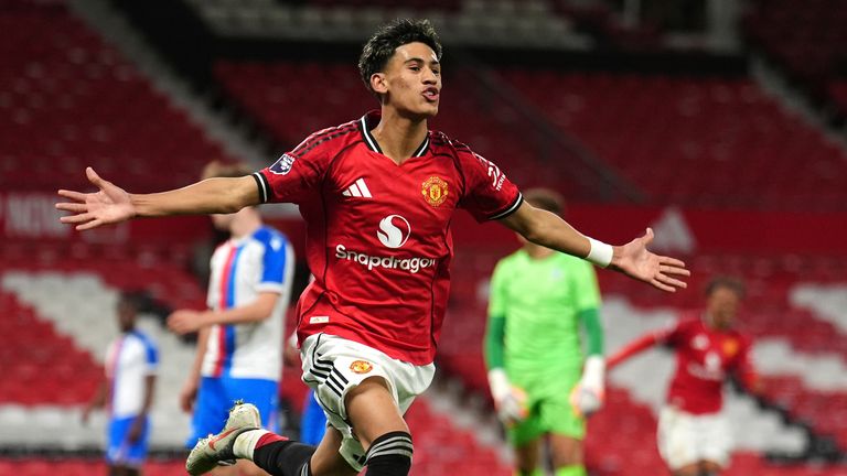 JJ Gabriel scored for Manchester United at Old Trafford