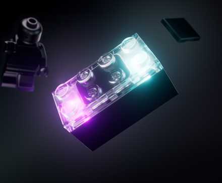 A Lego Smart Brick product shot