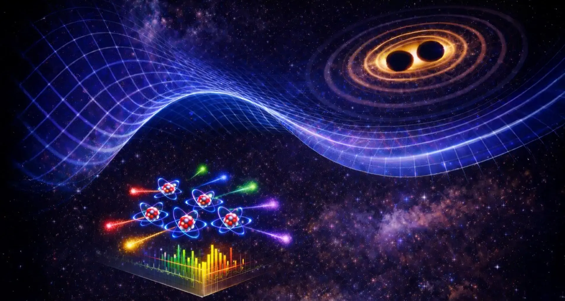 Gravitational waves may be hidden in the light atoms emit
