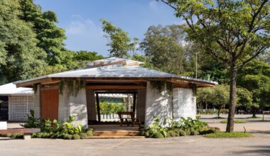Brazilian architecture in a park