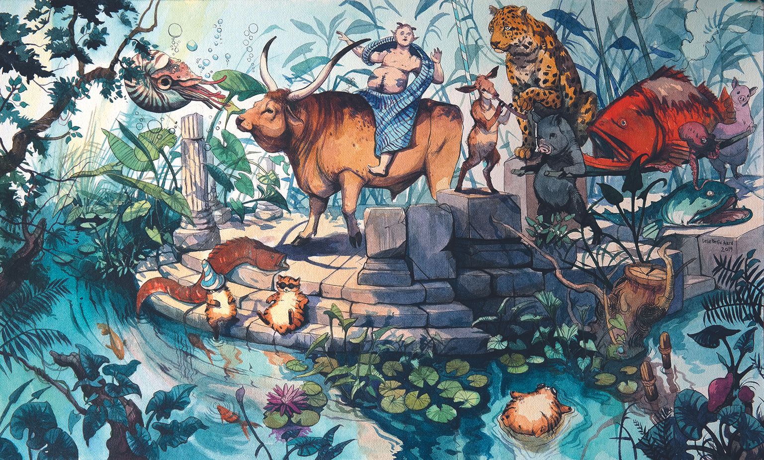 This artist blends nature and fantasy in stunningly detailed paintings