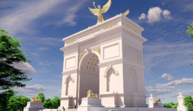 President Trump arch