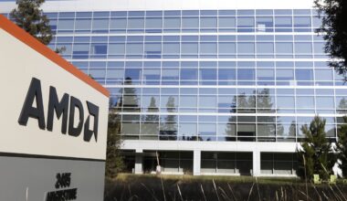 AMD signboard outside company headquarters.