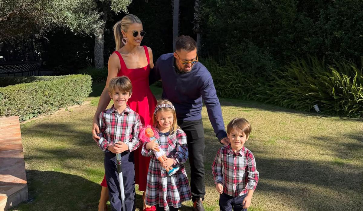 Vogue Williams and Spencer Matthews with their kids in Spain for Christmas. Pic: Vogue Williams / Instagram