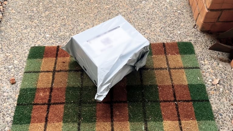 The parcel arrived within a day.