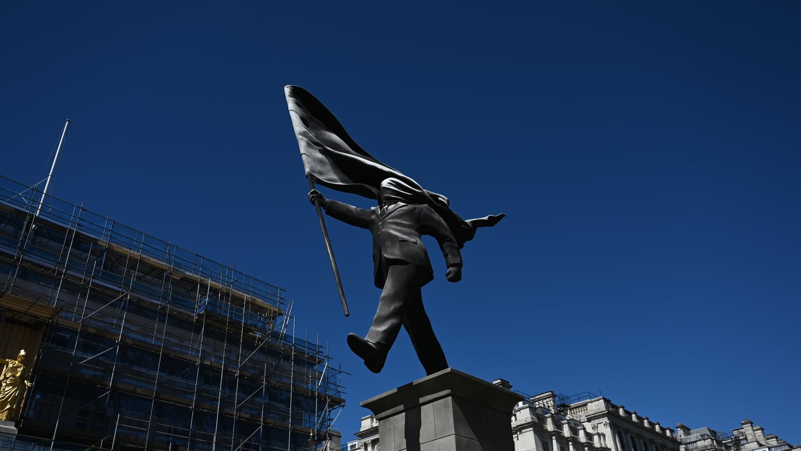 Artist Banksy confirms he is behind new statue in central London