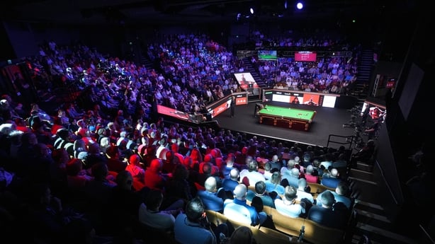 General view of The Crucible on day fourteen of the Halo World Snooker Championship 2026 at the Crucible Theatre, Sheffield. Picture date: Friday May 1, 2026. PA Photo. Photo credit should read: Mike Egerton/PA Wire.RESTRICTIONS: Use subject to restrictions. Editorial use only, no commercial use wit