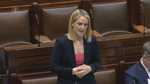 helen mcentee speaks in the dail chamber