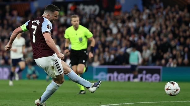 Aston Villa's Scottish midfielder #07 John McGinn