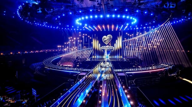 The stage for the 70th Eurovision Song Contest in Vienna