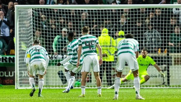 Kelechi Iheanacho scores a 99th-minute penalty to seal a 3-2 for Celtic over Motherwell