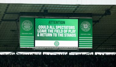 Police to take 'robust action' over Celtic Park scenes