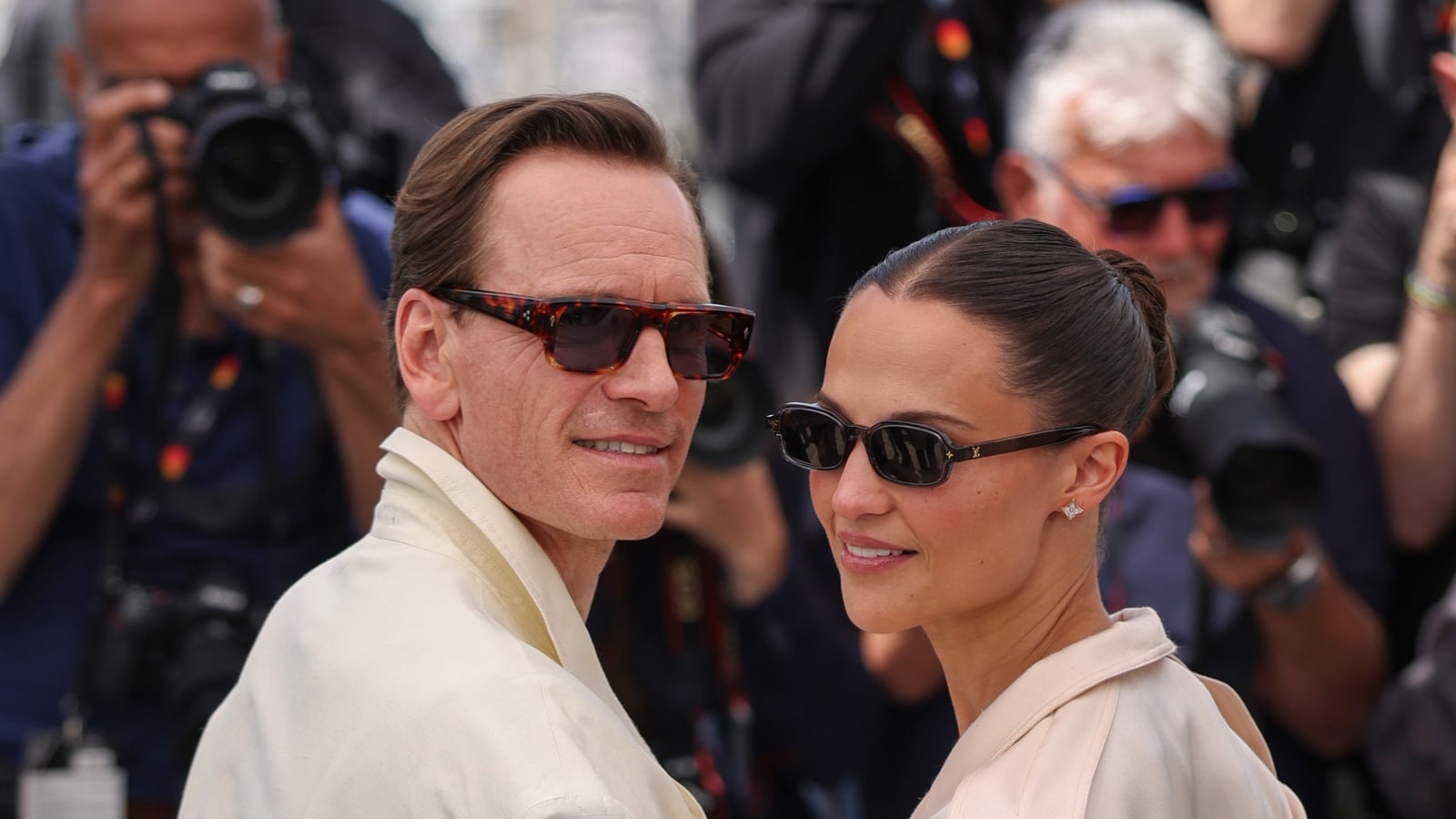 Michael Fassbender and Alicia Vikander at Cannes