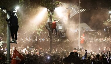 Celebrations erupt in North London as Arsenal seal title