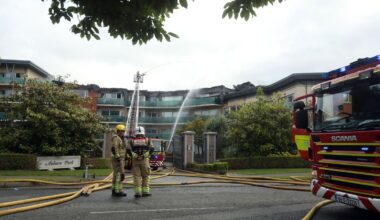 Hundreds evacuated after fire at Dublin apartment complex