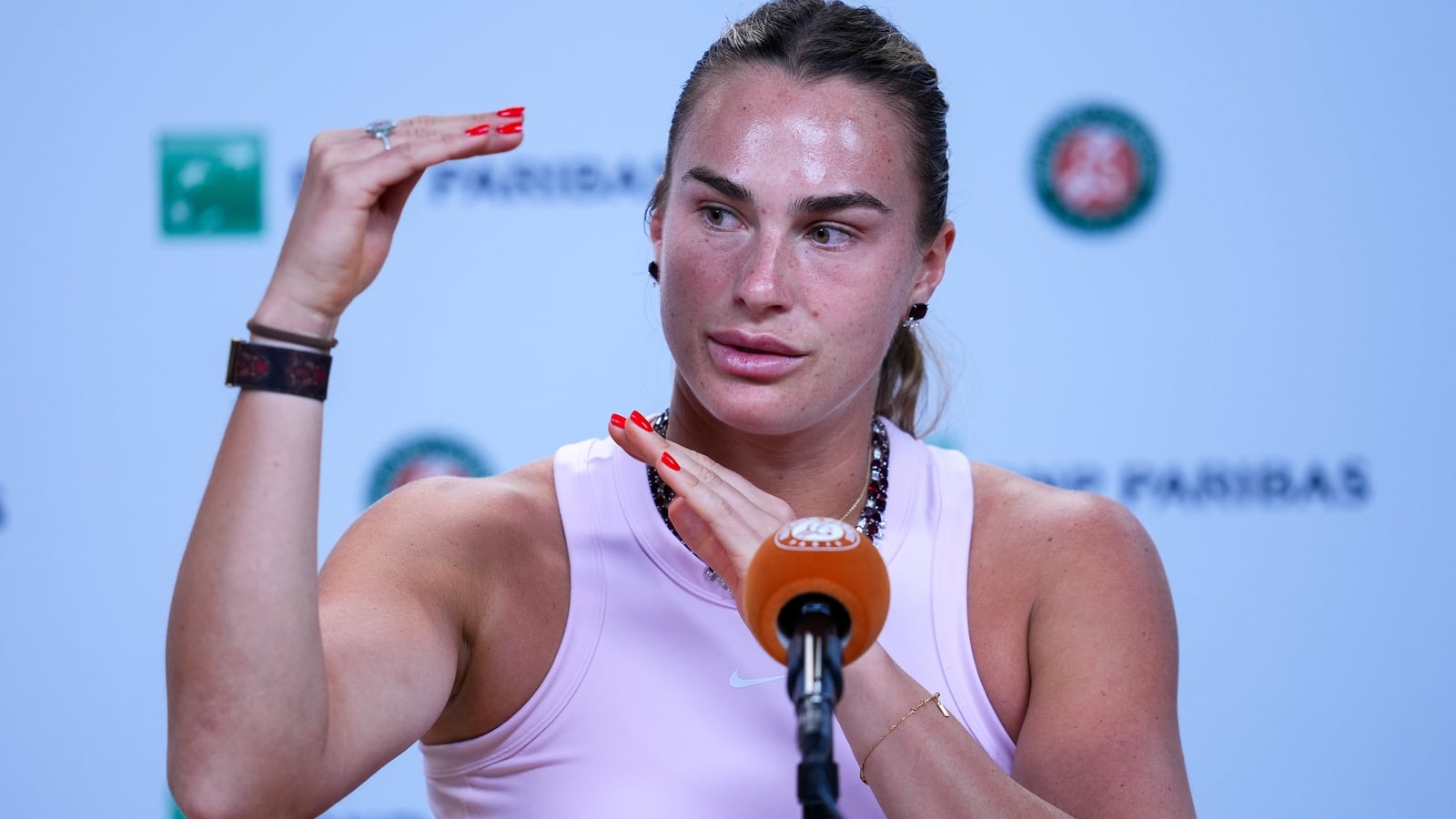 Sabalenka cuts short press conference as tensions rise