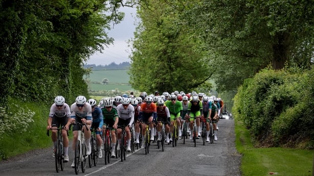 The main bunch on the road to Enniscorthy.Photo Lorraine O'Sullivan