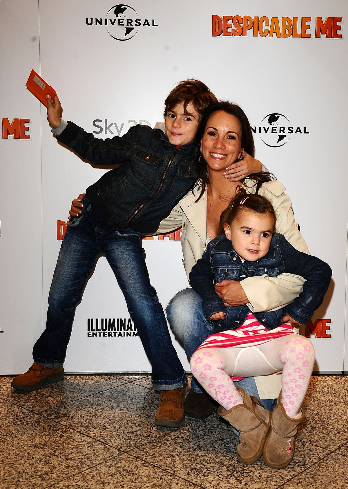 Andrea McLean with son Finlay John and daughter Amy