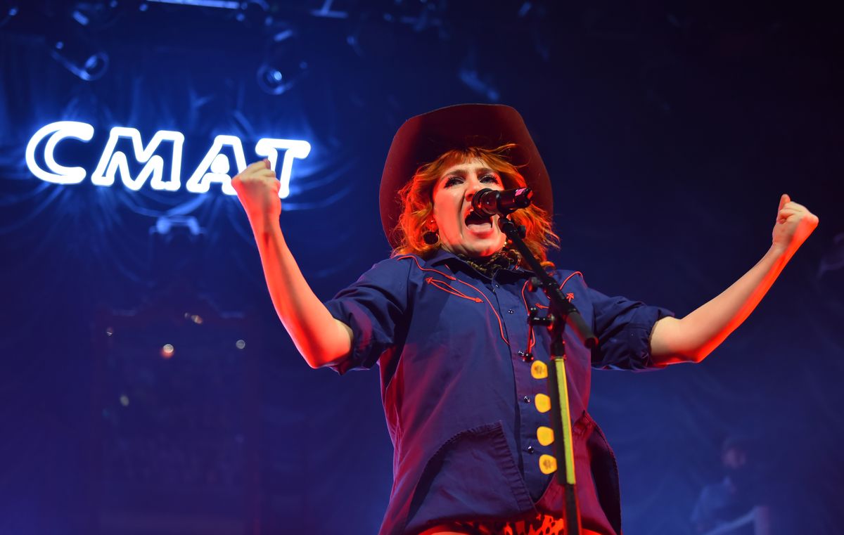 CMAT performs on stage at the O2 Forum Kentish Town on May 16, 2024 in London, England