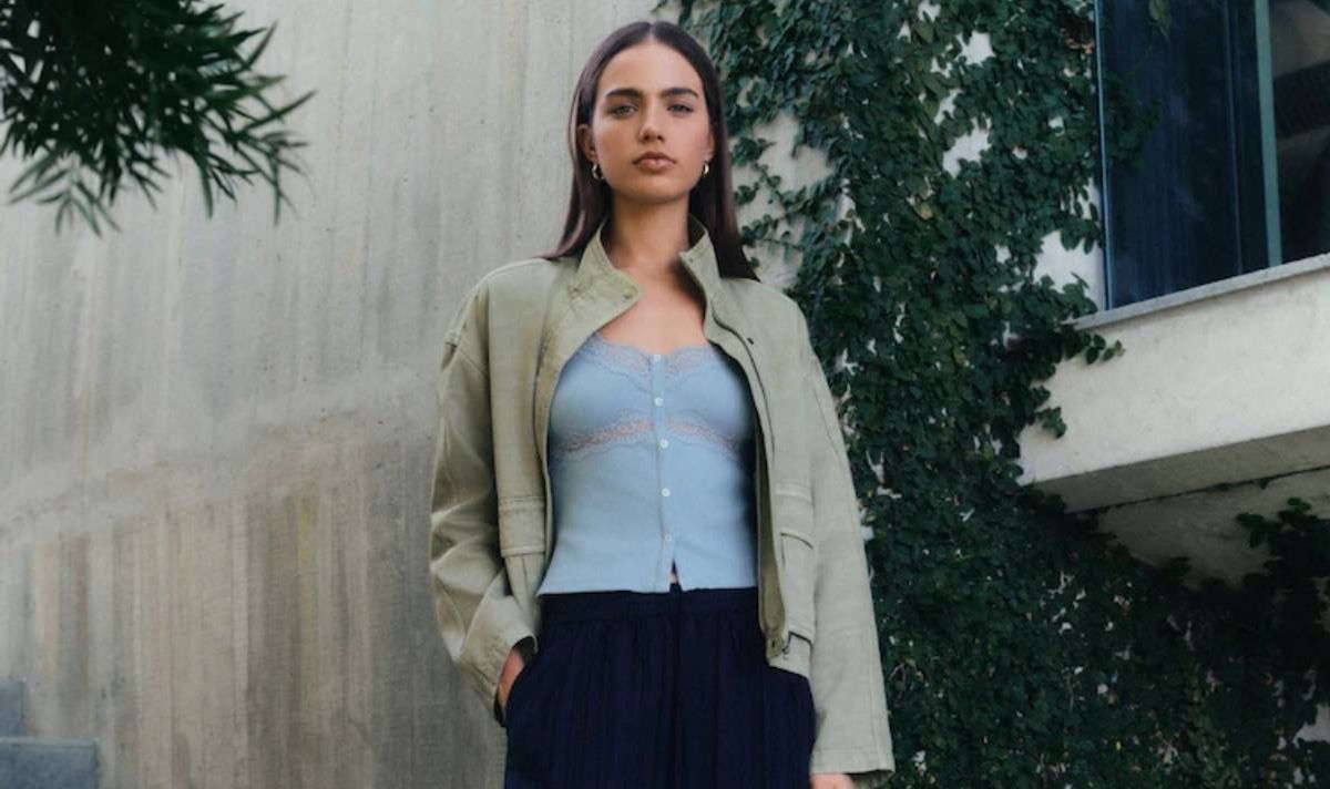 The Khaki Green Funnel Neck Cotton Utility Jacket from Next has a 4.7 star rating