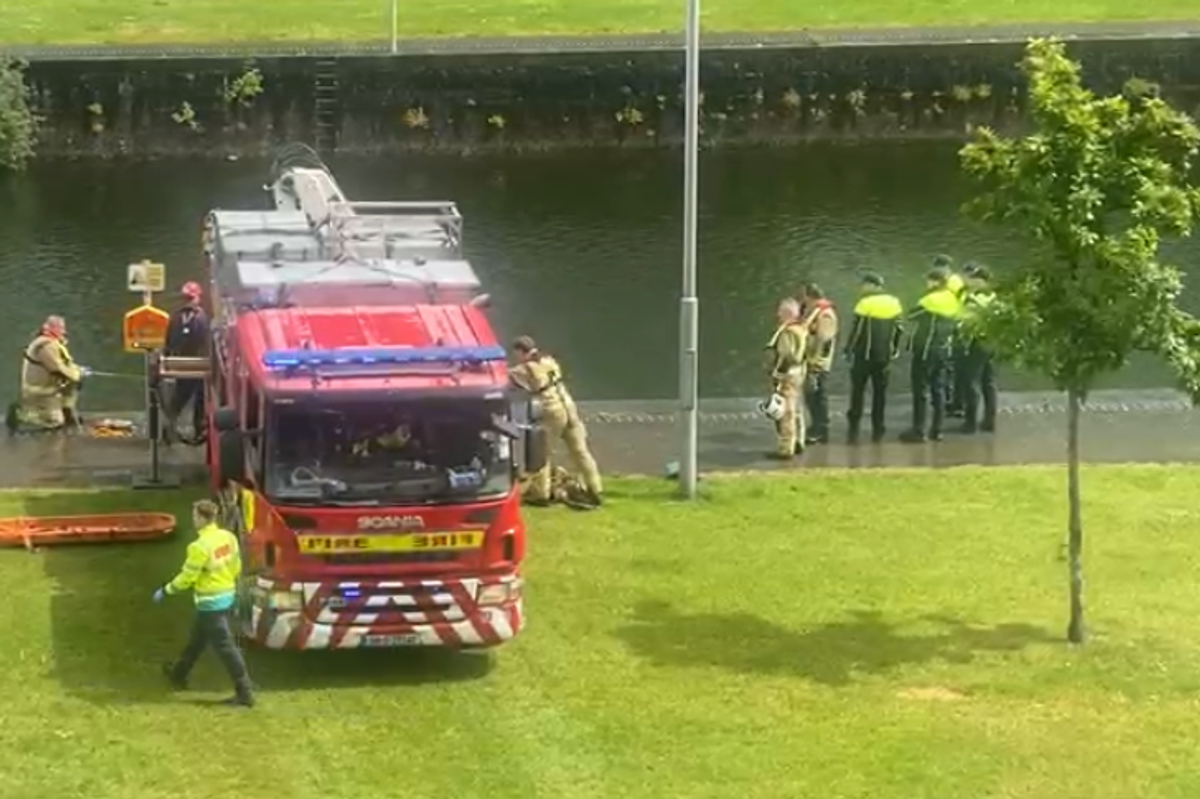 Gardai and Dublin Fire Brigade attended the scene at the Royal Canal