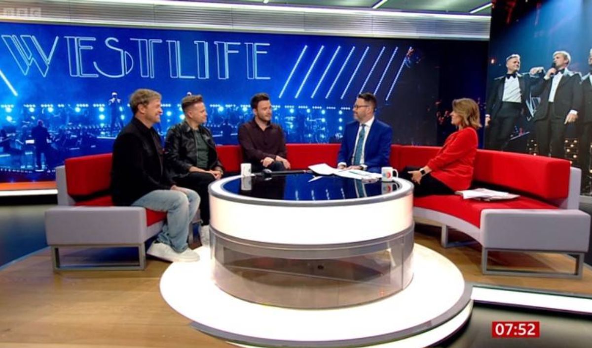 The three members of Westlife appeared on BBC Breakfast today