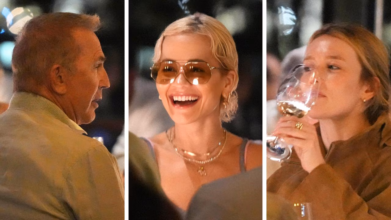 Kevin Costner dines at Otto with Jake Gyllenhaal, Rita Ora in Brisbane