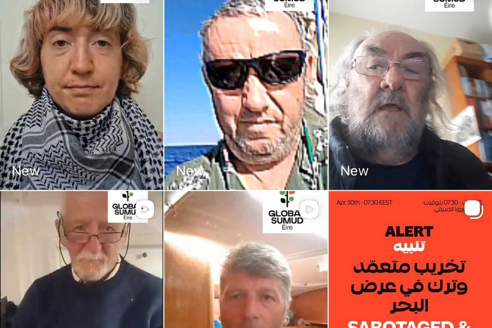 Catríona Graham, Colm Peter Byrne, Fiacc Ó Brolcháin, Martin Guilfoyle and Robert Murphy, from top, left to right