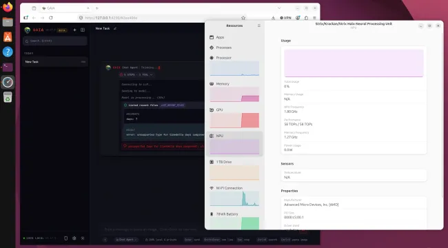 AMD GAIA Linux utilization
