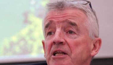 Ban early morning pre-flight pint, says Ryanair boss Michael O’Leary